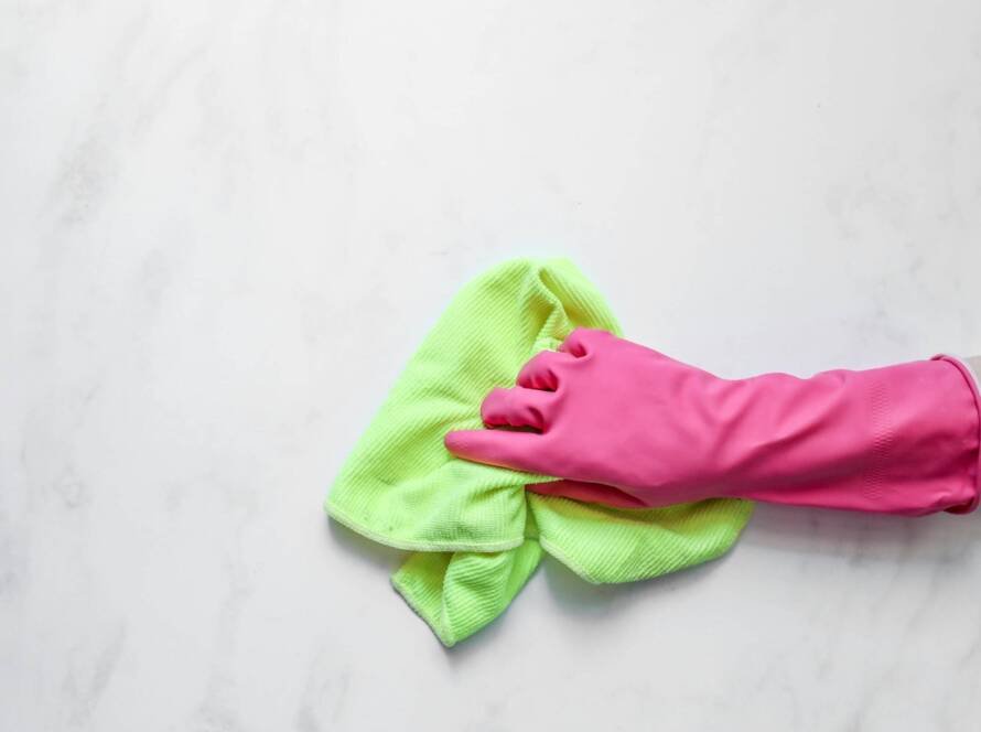 Professional house painting in progress