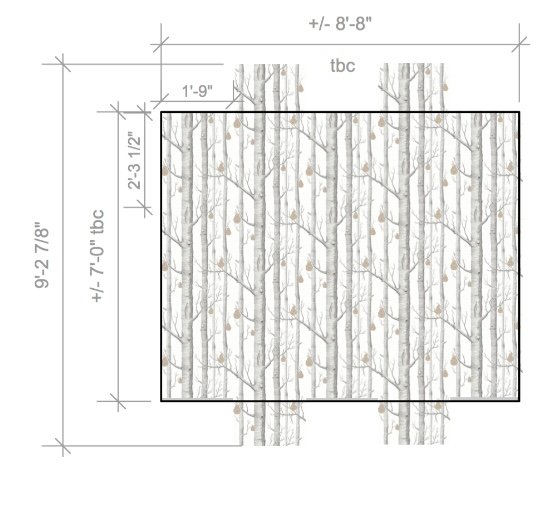 Accent wall and wallcovering installation